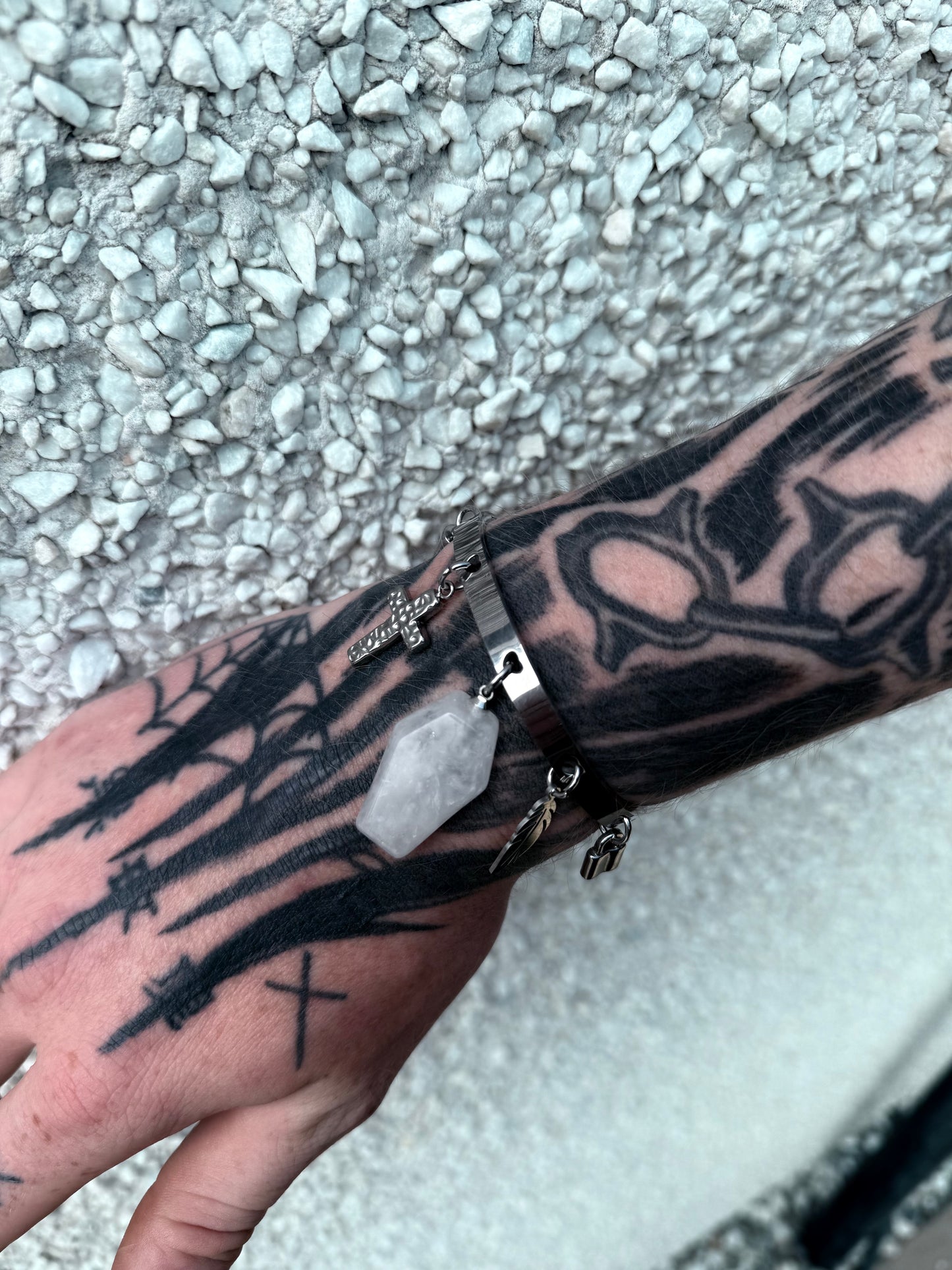 Coffin Charm Bangle