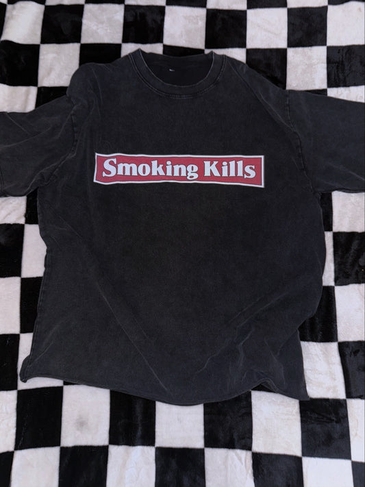 Smoking Kills Tee Snow wash